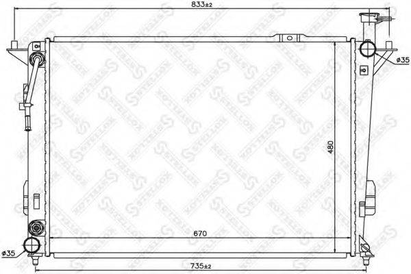 STELLOX 1025437SX Радіатор, охолодження двигуна