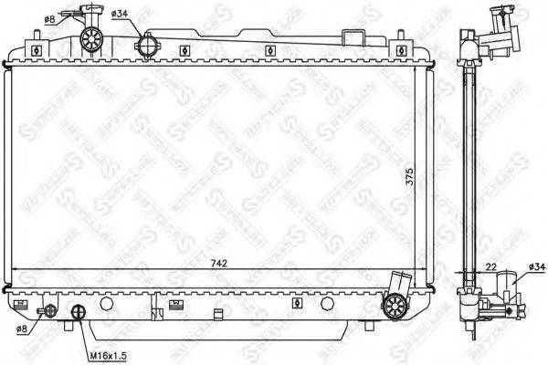 STELLOX 1025441SX Радіатор, охолодження двигуна