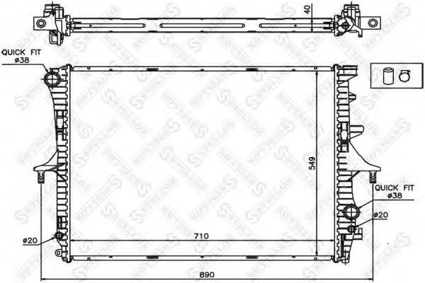 STELLOX 1025445SX Радіатор, охолодження двигуна