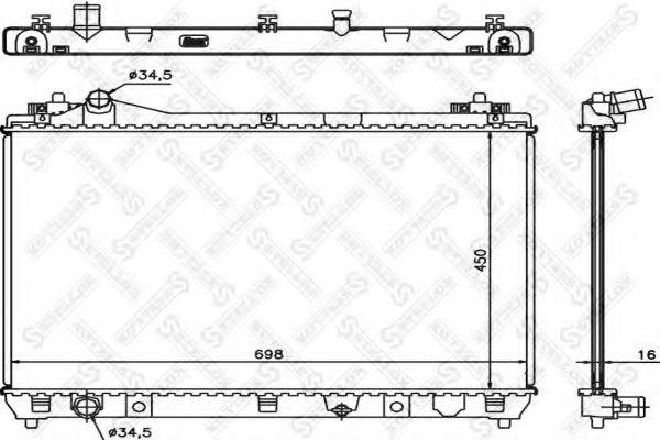 STELLOX 1025457SX Радіатор, охолодження двигуна