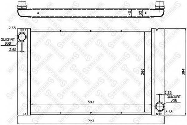 STELLOX 1025574SX Радіатор, охолодження двигуна