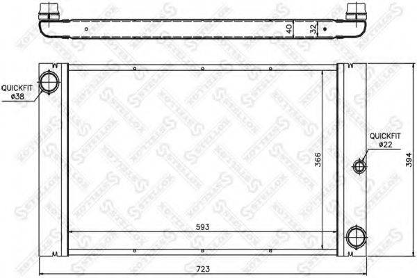 STELLOX 1025578SX Радіатор, охолодження двигуна