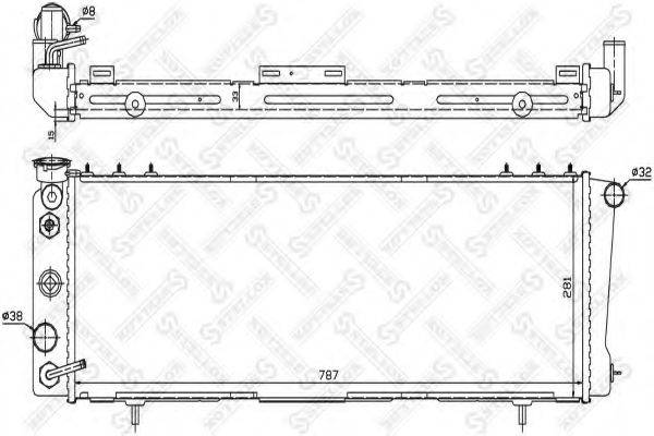 STELLOX 1025612SX Радіатор, охолодження двигуна