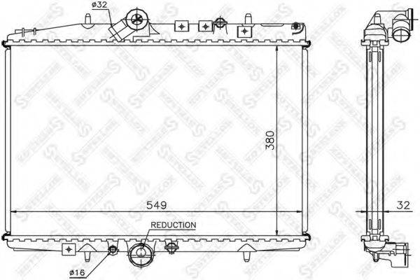 STELLOX 1025648SX Радіатор, охолодження двигуна