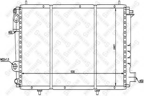 STELLOX 1025661SX Радіатор, охолодження двигуна