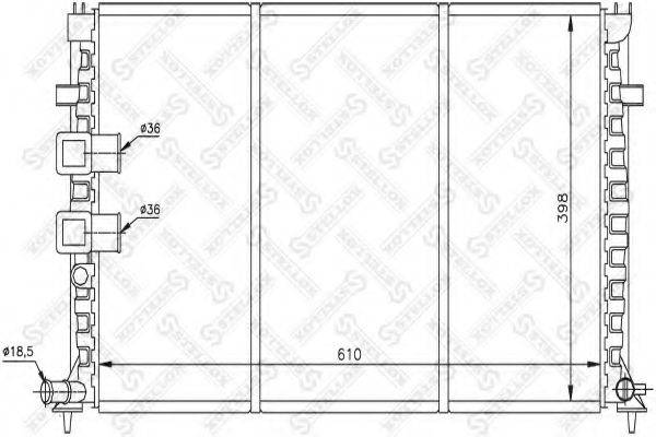 STELLOX 1025663SX Радіатор, охолодження двигуна