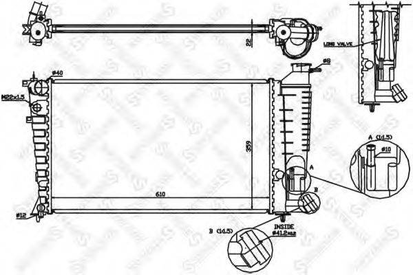 STELLOX 1025671SX Радіатор, охолодження двигуна