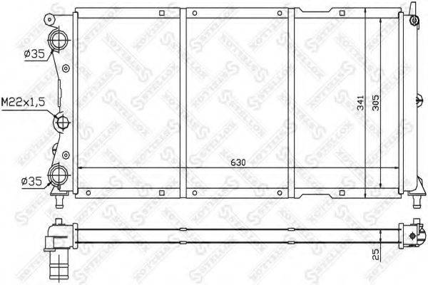 STELLOX 1025739SX Радіатор, охолодження двигуна