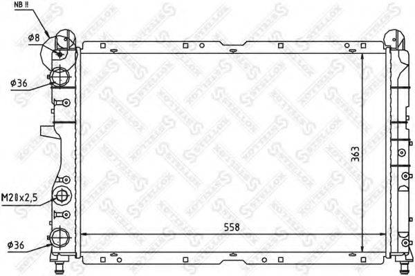 STELLOX 1025745SX Радіатор, охолодження двигуна