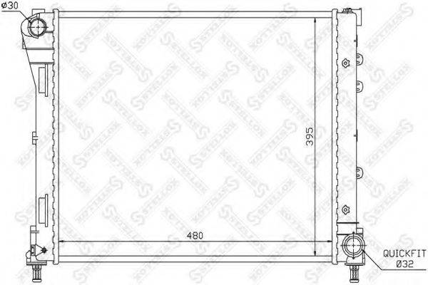 STELLOX 1025773SX Радіатор, охолодження двигуна