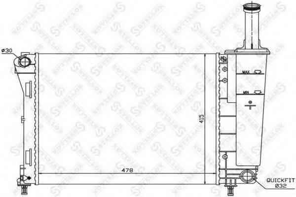 STELLOX 1025774SX Радіатор, охолодження двигуна