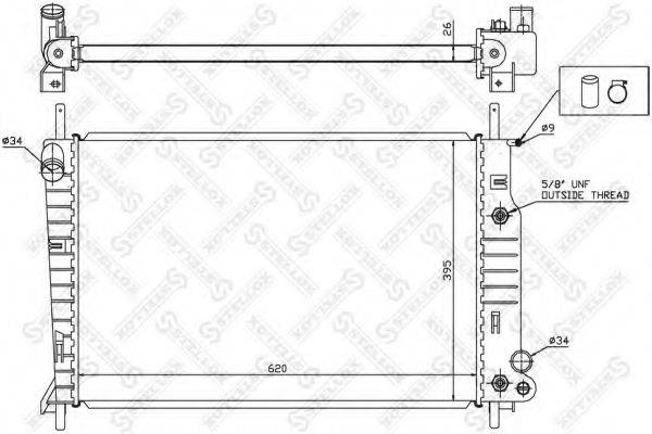 STELLOX 1025784SX Радіатор, охолодження двигуна