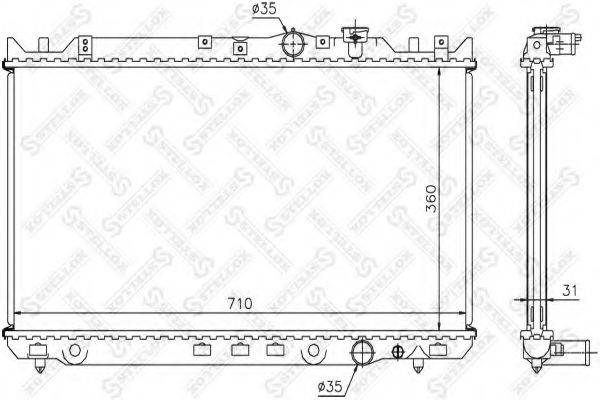 STELLOX 1025841SX Радіатор, охолодження двигуна