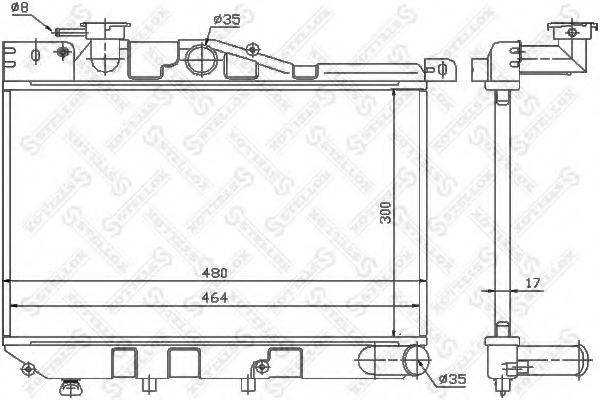 STELLOX 1025856SX Радіатор, охолодження двигуна