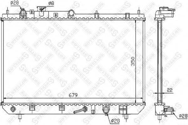 STELLOX 1025863SX Радіатор, охолодження двигуна