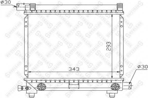 STELLOX 1025870SX Радіатор, охолодження двигуна