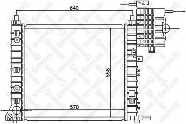 STELLOX 1025875SX Радіатор, охолодження двигуна