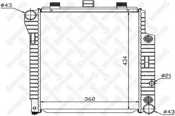 STELLOX 1025891SX Радіатор, охолодження двигуна