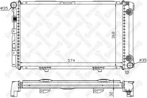 STELLOX 1025897SX Радіатор, охолодження двигуна