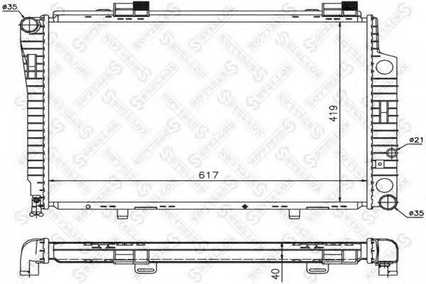 STELLOX 1025919SX Радіатор, охолодження двигуна