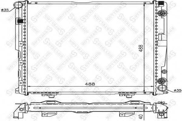 STELLOX 1025924SX Радіатор, охолодження двигуна