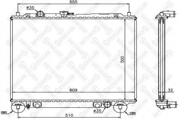 STELLOX 1025937SX Радіатор, охолодження двигуна