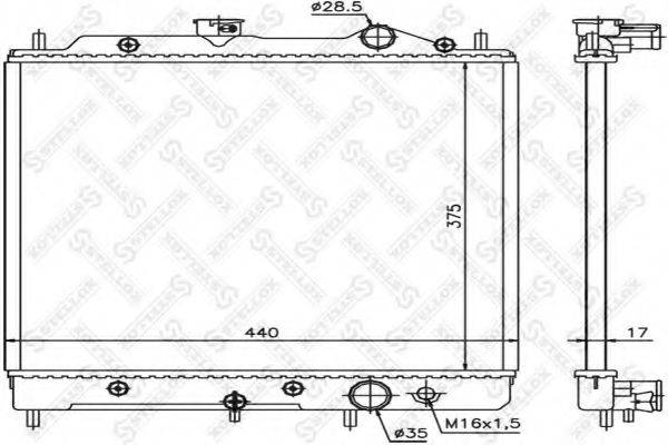 STELLOX 1025941SX Радіатор, охолодження двигуна