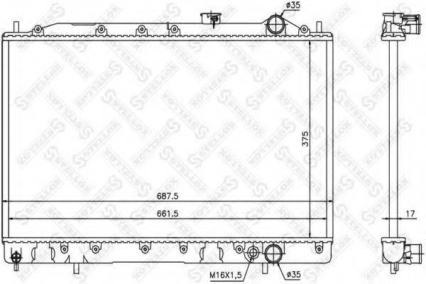 STELLOX 1025947SX Радіатор, охолодження двигуна