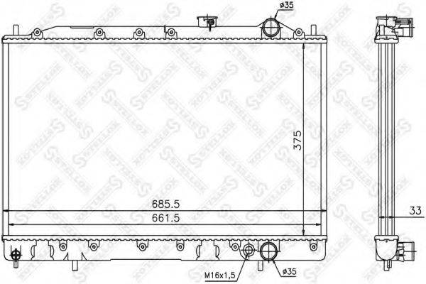 STELLOX 1025948SX Радіатор, охолодження двигуна