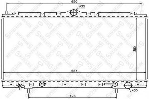 STELLOX 1025961SX Радіатор, охолодження двигуна