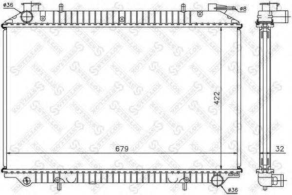 STELLOX 1025975SX Радіатор, охолодження двигуна