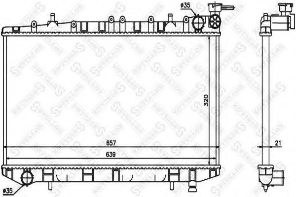 STELLOX 1025986SX Радіатор, охолодження двигуна