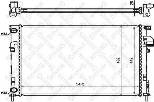 STELLOX 1026003SX Радіатор, охолодження двигуна