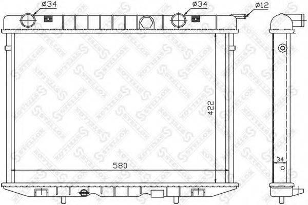 STELLOX 1026008SX Радіатор, охолодження двигуна