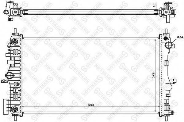 STELLOX 1026021SX Радіатор, охолодження двигуна