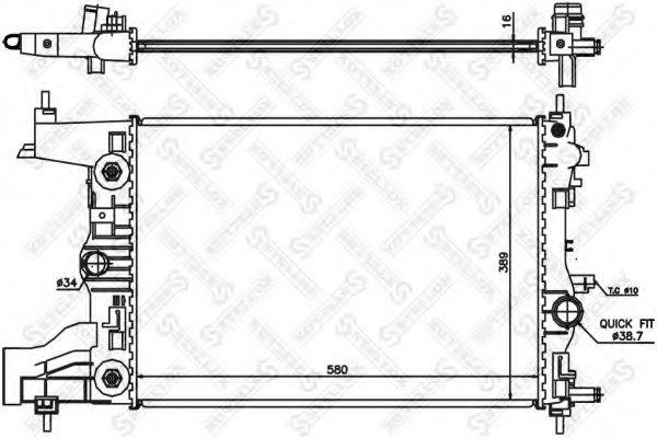 STELLOX 1026034SX Радіатор, охолодження двигуна