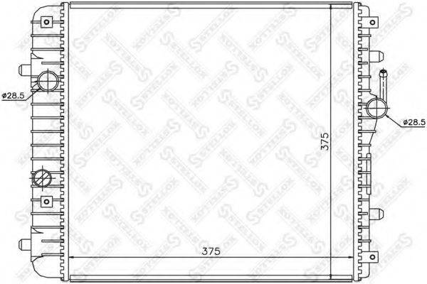 STELLOX 1026041SX Радіатор, охолодження двигуна
