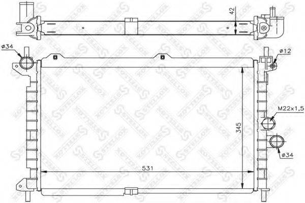 STELLOX 1026050SX Радіатор, охолодження двигуна