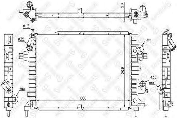 STELLOX 1026056SX Радіатор, охолодження двигуна