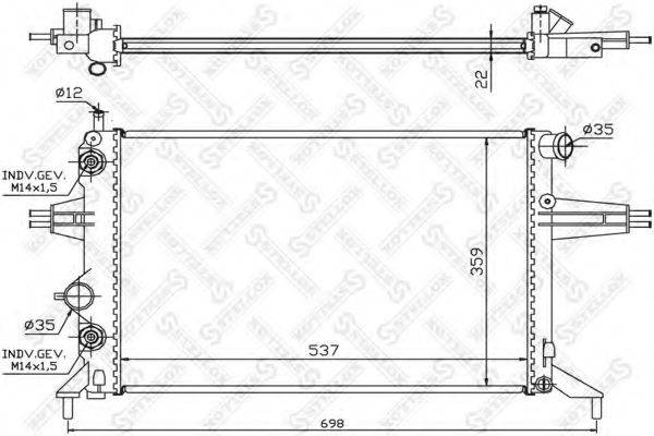 STELLOX 1026066SX Радіатор, охолодження двигуна