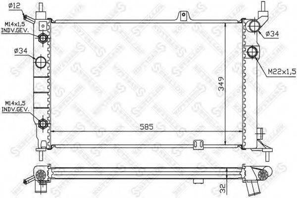 STELLOX 1026067SX Радіатор, охолодження двигуна