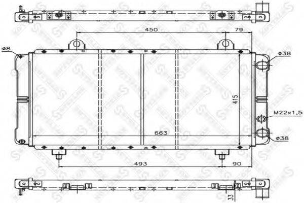 STELLOX 1026106SX Радіатор, охолодження двигуна