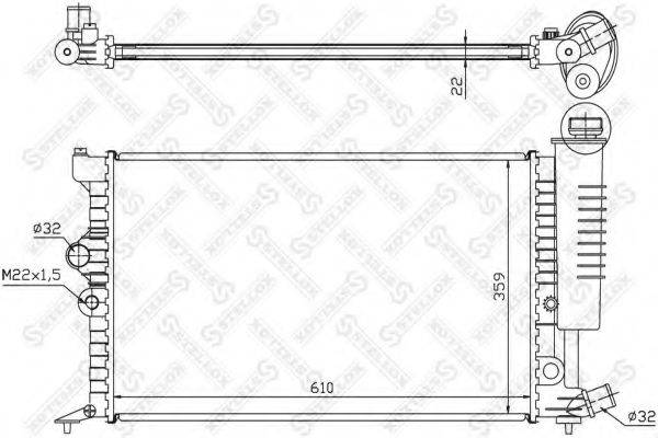 STELLOX 1026139SX Радіатор, охолодження двигуна