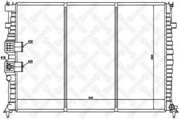 STELLOX 1026140SX Радіатор, охолодження двигуна