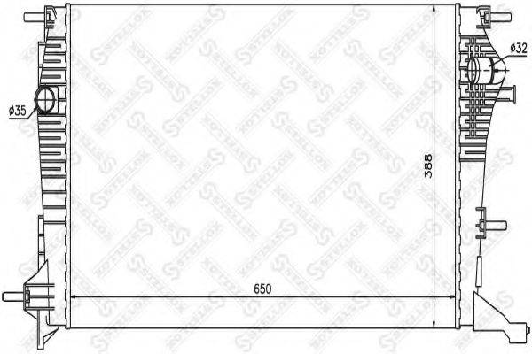 STELLOX 1026161SX Радіатор, охолодження двигуна