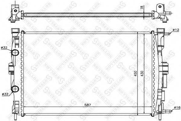 STELLOX 1026173SX Радіатор, охолодження двигуна
