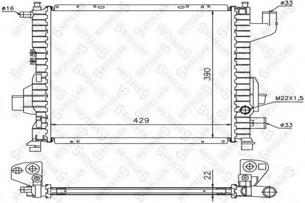 STELLOX 1026185SX Радіатор, охолодження двигуна