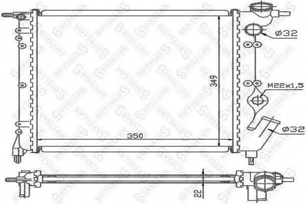 STELLOX 1026205SX Радіатор, охолодження двигуна