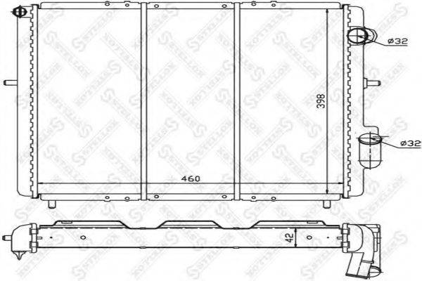 STELLOX 1026209SX Радіатор, охолодження двигуна