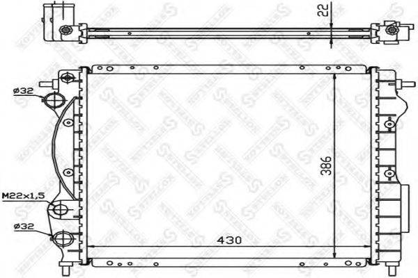 STELLOX 1026214SX Радіатор, охолодження двигуна